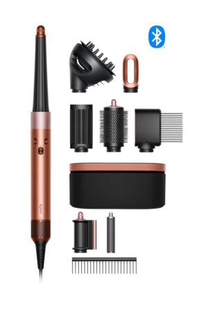 عکس حالت دهنده مو دایسون Airwrap i.d مدل HS08 رنگ کهربایی (Amber Silk) اصلی در نمایندگی دایسون در تهران
